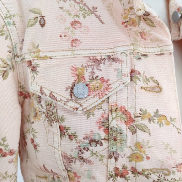 ADORABLE REBECCA TAYLOR PRINT JEAN JACKET - Picture 4 of 9